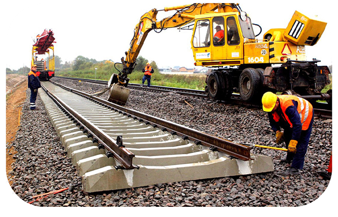 Construction of highways and railway tracks